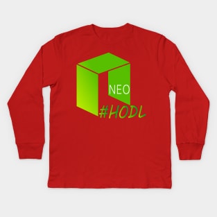 "NEO #HODL" Kids Long Sleeve T-Shirt